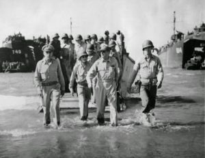 MacArther Comes Ashore at Leyte